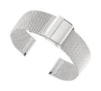 Rimmean 1pc 0.6 Stainless Steel Mesh Watch Band For 20/22mm Universal(Silver,20mm)