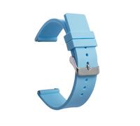 Rimmean 1pc 14 16 18 20 22 24mm Release Sport Wrist Band For Galaxy Watch 4/5 Soft Flat Head Universal Strap(Light blue,18mm)