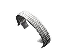 Rimmean 1pc 16mm-23mm Metal Bracelet Stainless Steel Watch Band Universal Adjustable Width Elastic Strap For Men Women Replacement Wristband