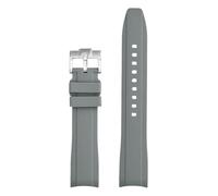 Rimmean 1pc 18mm 19mm 20mm 21mm 22mm Universal Strap for Curved End Butterfly Buckle Watch Band Bracelet(Grey,20mm)