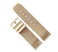 Rimmean 1pc 18mm 20mm 22mm 24mm 1.0 Thick Line Stainless Steel Wrist Band Strap Universal Men Women Mesh Watchband Accessories(Rose Gold,24mm)
