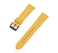 Rimmean 1pc 18mm 20mm 22mm Premium Grade Hybrid Canvas Leather Watch Strap Release Replacement Belts Durable Watchbands(Yellow Black,22mm)