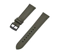 Rimmean 1pc 18mm 20mm 22mm Premium Grade Hybrid Canvas Leather Watch Strap Release Replacement Belts Durable Watchbands(Green Black,22mm)