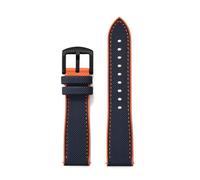 Rimmean 1pc 18mm 20mm Hybrid FKM Watch Strap Fluoro Rubber Watchband FPM Soft Straps Relea For Each Brand Waterproof Watches(Blue orange 2,18mm)