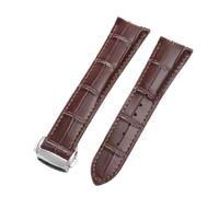 Rimmean 1pc 19mm 20mm 21mm 22mm Men Women Universal Genuine Leather Strap Calfskin Watch Band Butterfly Buckle Bracelet Smartwatch Wristbelt(Brown,22mmGold Buckle)
