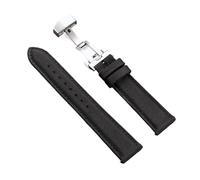 Rimmean 1pc 20 22mm Sailcloth Watch Strap For Butterfly Buckle Waterproof For Men Women Release Watchband(Black,20mm)