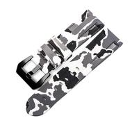 Rimmean 1pc 20mm 22mm 24mm 26mm Universal Camo Blue Grey Watch Band Straps Wristwatch Belt Accessories(Camo White Black,22mm)