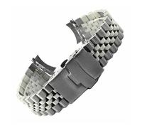 Rimmean 1pc 20mm 22mm Solid Stainless Steel Curved End Watch Strap For SKX007 SKX009 Bracelet Accessories(WZ-silver,20mm)