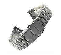 Rimmean 1pc 20mm 22mm Solid Stainless Steel Curved End Watch Strap For SKX007 SKX009 Bracelet Accessories(SN-silver,22mm)