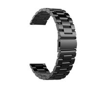 Rimmean 1pc 20mm 22mm Titanium Strap For Watch GT/2/3/Pro Stainless Steel Wristband For 46mm 42mm 3/4/5(Black,18mm)