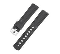 Rimmean 1pc 20mm Watch Bands For Moonswatch Bracelet Soft Strap Belt(Black)
