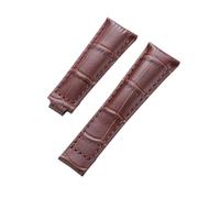 Rimmean 1pc 20mm Watchbands For Men Calfskin Leather Watch Strap 9x16mm Folding Buckle(Brown strap)