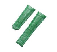 Rimmean 1pc 20mm Watchbands For Men Calfskin Leather Watch Strap 9x16mm Folding Buckle(Green strap)