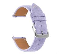 Rimmean 1pc 21mm For Suede Leather Watch Strap Genuine Band For Release Bracelet For Men Wristbelt(Violet,21mmSilver Buckle)