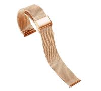 Rimmean 1pc 22mm 18mm 20mm Watch Band Strap For Galaxy 7/6/5/4 GEAR S3 Active 2 Amazfit GTR Stainless Steel Metal(Rose Gold,22mm)