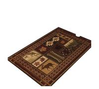 Rimmean 1pc A Patchwork Carpet With Deer As Theme Anti Slip Retro Patterned Office Chair Cushion A Decorative Gift For Animal(1,40X60cm)