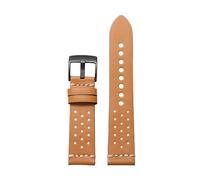 Rimmean 1pc Cowhide Watch Band 20mm 22mm Breathable Leather Strap For Wristband Men Women Sport Braclet(Light Brown,22mm)
