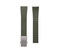Rimmean 1pc CTS Fluororubber Watch Strap 18mm 19mm 20mm 21mm 22mm Release Folding Buckle Bands(Green-Classic,20mm)