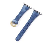 Rimmean 1pc Denim Tie Dyeing Watch Band Y-shaped Cowboy Canvas Strap Bracelet For Ultra2 6SE 5 4 3 2 For IWatch Serie 10 9 8 7 6(Light Blue,Ultra2 45mm 49mm)