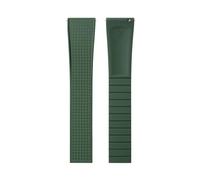 Rimmean 1pc Design CTS Fluororubber Watch Band Strap 18/19mm Release Butterfly Buckle(Green,18mmWith Buckle)