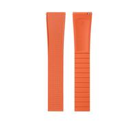 Rimmean 1pc Design CTS Fluororubber Watch Band Strap 18/19mm Release Butterfly Buckle(Orange,18mmWith Buckle)