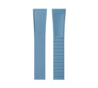 Rimmean 1pc Design CTS Fluororubber Watch Band Strap 20/22mm Release Butterfly Buckle(Light Blue,20mmWith Buckle)