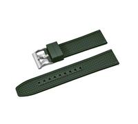 Rimmean 1pc FKM Watch Bands 18mm 20mm 22mm 24mm Release Bullet Shape Diving Straps Waterproof Wristbands For Men Women(Green,20mm)