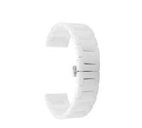 Rimmean 1pc For IWC IW326905/IW326905 Ceramic Watch Strap Black And White Concave-Convex Interface Men Band 20mm 21mm 22mm Bracelet (A-Adapter-White,21mm)
