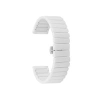 Rimmean 1pc For IWC IW326905/IW326905 Ceramic Watch Strap Black And White Concave-Convex Interface Men Band 20mm 21mm 22mm Bracelet (B-Adapter-White,22mm)