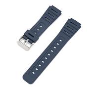 Rimmean 1pc For Watch CA-53W CA-61W FT-100W W-520U Watchband Resin Strap Convex Waterproof Bracelet Men Wristband(Blue-S clasp)
