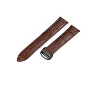 Rimmean 1pc For Waterproof Comfortable Genuine Leather 18 20 22 23 25mm Watchband Cowhide Single Tail Watch Strap(Brown-Black-Z4,18mm)