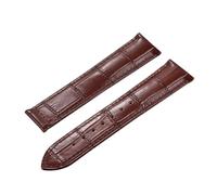 Rimmean 1pc Genuine Calfskin Leather Watch Strap Replacement for 19/20/21/22mm Folding Clasp Durable Comfortable(Brown-No Buckle,22mm)