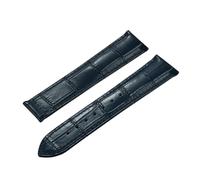 Rimmean 1pc Genuine Calfskin Leather Watch Strap Replacement for 19/20/21/22mm Folding Clasp Durable Comfortable(Blue-No Buckle,21mm)