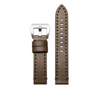 Rimmean 1pc Genuine Leather Watch Strap Stitching Wristband Cowhide Watchband For Bracelet 18mm 20mm 22mm 24mm 26mm(Green,20mm)