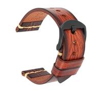 Rimmean 1pc Handmade Leather Watch Strap Men's Vintage Genuine Band 20mm 21mm(Brown Black,20mm)
