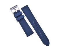 Rimmean 1pc Hybrid FKM Watch Strap 20mm Fluoro Canvas Watchbands Release For Each Brand Diving Watches(Blue-Blue 1)