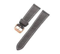 Rimmean 1pc Leather Watch Band 18mm 20mm 22mm Black Gray Brown Canvas Universal Soft Watchband Business for Men Women Accessories(Black-Rosegold,20mm)