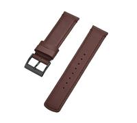 Rimmean 1pc Leather Watch Strap 20mm 22mm With Release Bands Black Silver Buckle For Men's Watches Accessories(Coffee(Black),20mm)