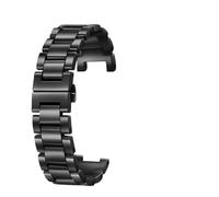 Rimmean 1pc Notched Ceramic Strap 20 * 12mm For Watch Band Women's MK6986 MK6985 MK5896 Wristband Bracelet(Black)