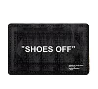 Rimmean 1pc Please Take Off Your Shoes Doormat Non-slip Soft Absorbent Flannel Carpet For Entryway Bedroom Living Room Home(1,50x80cm)