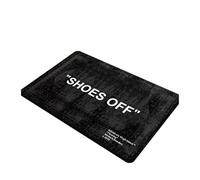 Rimmean 1pc Please Take Off Your Shoes Doormat Non-slip Soft Absorbent Flannel Carpet For Entryway Bedroom Living Room Home(3,50x80cm)