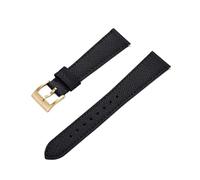 Rimmean 1pc Retro Stitched Leather Watch Band 20mm 21mm Release Strap For Men Women Classic(Black (Gold),20mm)
