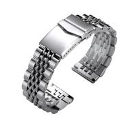 Rimmean 1pc Screw Link Steel WatchBand 20/22mm Solid Folding Buckle Stainless Strap For Women Men Bracelet Wristband(20mm)