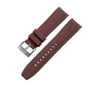 Rimmean 1pc Soft Strap For Curved End Bracelet 20mm 22mm Men Women Sport Replacement Watch Band(Brown,20mm)