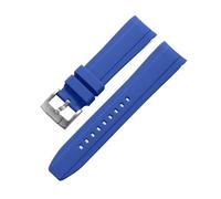 Rimmean 1pc Soft Strap For Curved End Bracelet 20mm 22mm Men Women Sport Replacement Watch Band(DeepBlue,20mm)