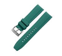 Rimmean 1pc Soft Strap For Curved End Bracelet 20mm 22mm Men Women Sport Replacement Watch Band(DeepGreen,20mm)