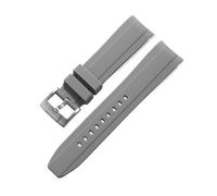 Rimmean 1pc Soft Strap For Curved End Bracelet 20mm 22mm Men Women Sport Replacement Watch Band(Gray,20mm)