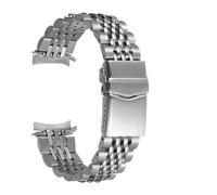 Rimmean 1pc Solid Stainless Steel Watch Strap For Wristband Screw Link Straight/Curved End Band 20mm 22mm(Curved End,20mm)