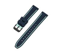 Rimmean 1pc Sport Strap 20mm 22mm Release Waterproof Watch Band Universal Men Women Double Color Bracelet(Blue green02,22mm)