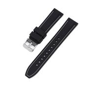 Rimmean 1pc Sport Strap 20mm 22mm Release Waterproof Watch Band Universal Men Women Double Color Bracelet(Black Grey,20mm)